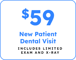 $59 New Patient Dental Visit stamp